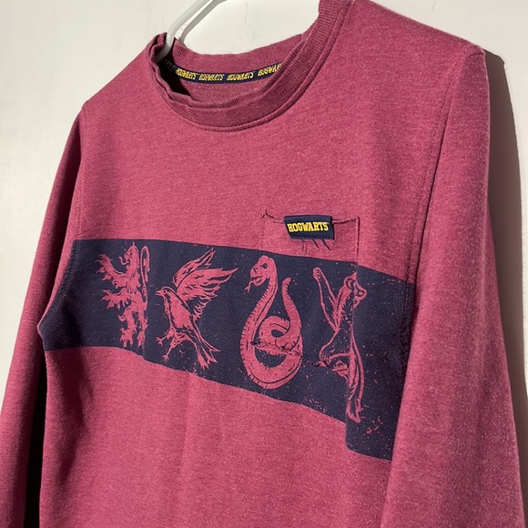 Harry Potter Maroon Long Sleeve Hogwarts All 4 Houses Sweater Size XL - Picture 4 of 8